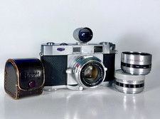 Untested Vintage RICOH 519 camera 11318 with 3 Lenses and Auxiliary Viewfinder