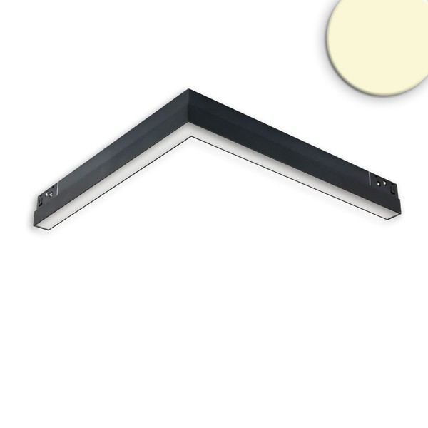 TRACK48 Eckleuchte Horizontal Schwarz 20W 120° 48V 3000K CRI90 Prismatisch Line+-image