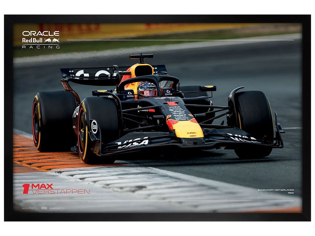F1 Oscar Piastri Imola Maxi Poster - Black Wooden Framed