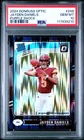 Jayden Daniels 2024 Donruss Optic #248 Purple Shock Prizm Rated Rookie PSA 10
