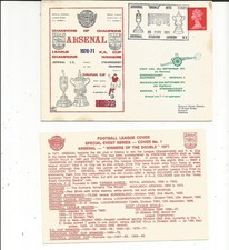 1971 DAWN   FOOTBALL COVER  FC 1  - ARSENAL DOUBLE INTO EUROPE