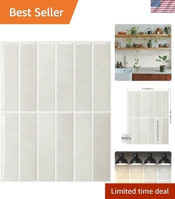 Peel and Stick Backsplash Tiles Moroccan Geometric White Grey 5 Sheets