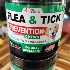 3 PACK--Vet Promise Flea Tick Prevention Chews for Dogs 170 Soft Chews