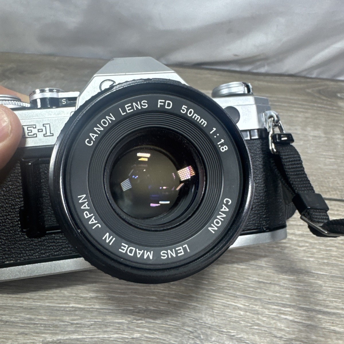 Canon AE-1 35mm SLR Film Camera silver body FD 50mm f1.8 sc lens