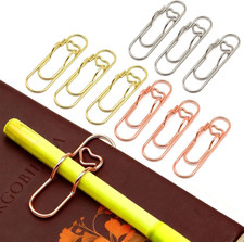 Pen Holder Clip, 9 Packs Pen Clips for Notebook, Colorful Metal Pencil Holder