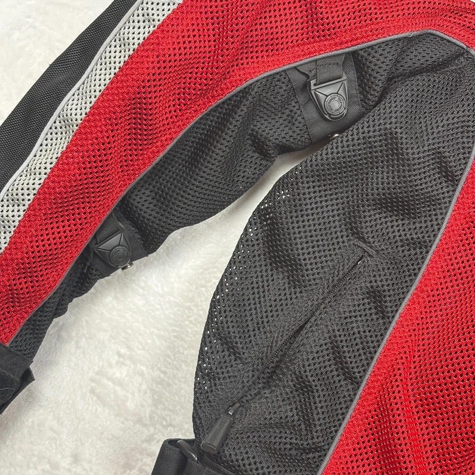 Tourmaster Intake Series 2 Mesh Motorcycle Jacket Mens L 44 Red Padding Armor - Image 4 of 4