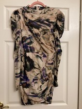 H&M Women’s size medium Long Sleeve Ruched Bodycon Dress -
