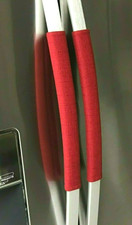 Refrigerator Oven Door Padded Appliance Handle Covers Sketchy Ruby Red Set of 2