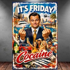 LEINWAND BILD ER XXL ABSTRAKT MOTIVATION LUXUS KOKAIN WALL STREET WOLF P2150