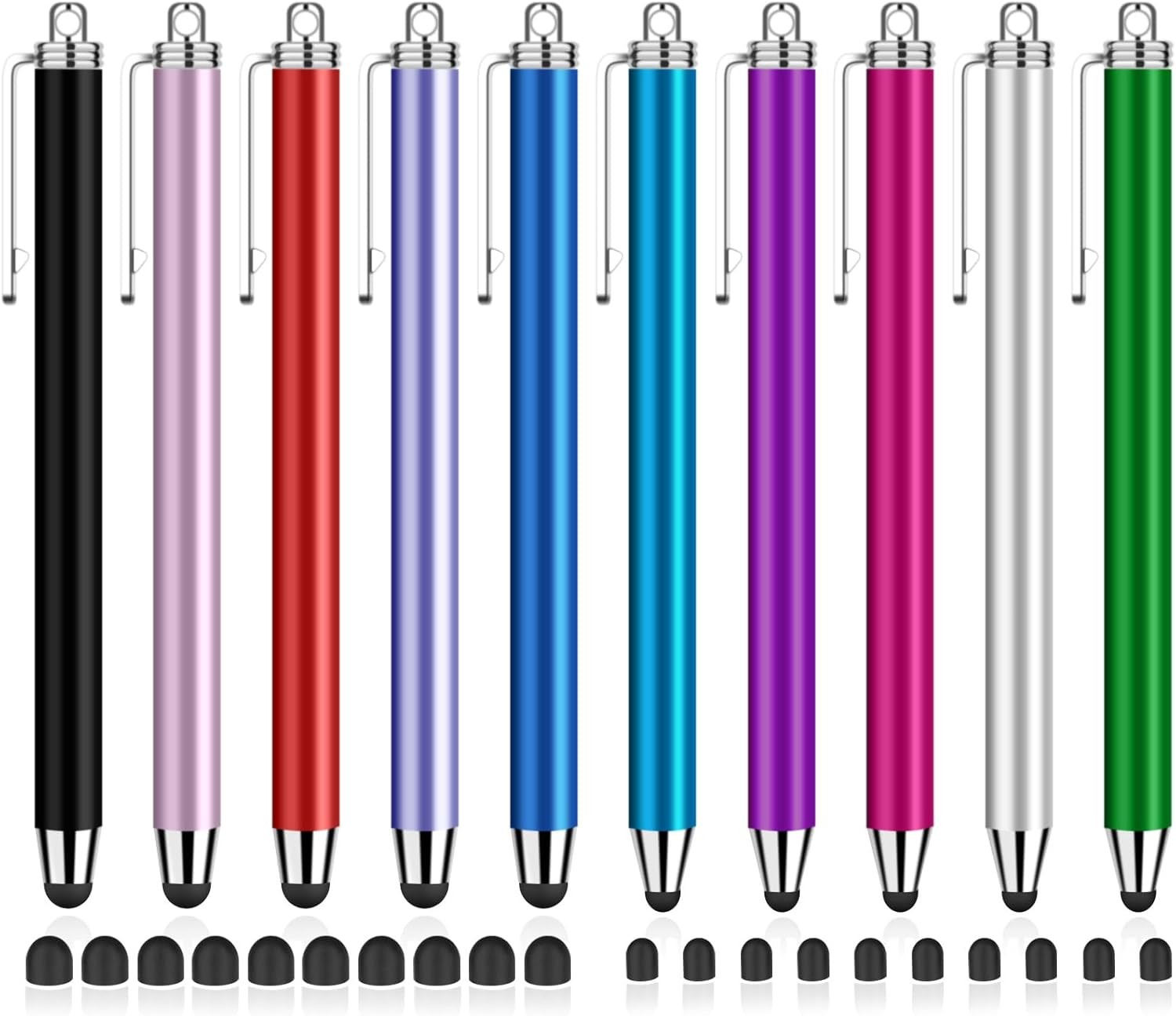 Stylushome 10-Pack Dual-Tip Stylus Pens for Touch Screens 0.24