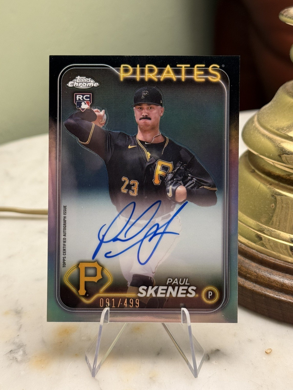 2024 Topps Chrome Update Auto RC refractor Paul Skenes /499 Pirates