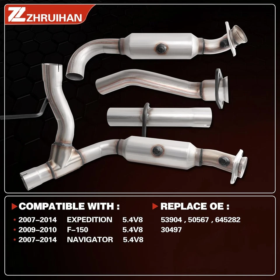 Kit convertidor catalítico de alto flujo compatible con F150 2009-2010 y expedición... Foto 2 de 4