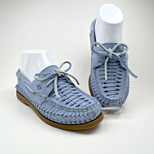 Sperry Top Sider Authentic Original 2 Eye Woven Leather Boat Shoes Womens Size 5