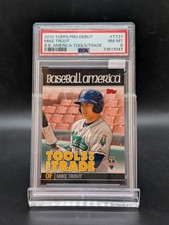 2010 Topps Pro Debut Mike Trout Baseball America Tools Of The Trade PSA 8