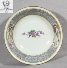 Lenox Ming Cereal Bowl Gold Trim Black Backstamp 6"
