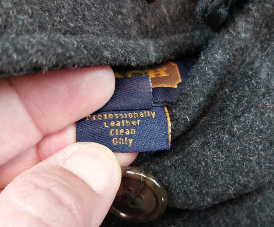 COACH Vintage Men's Reversible Leather Wool Plaid Buttoned Vest Gray Black XL - Image 4 of 4