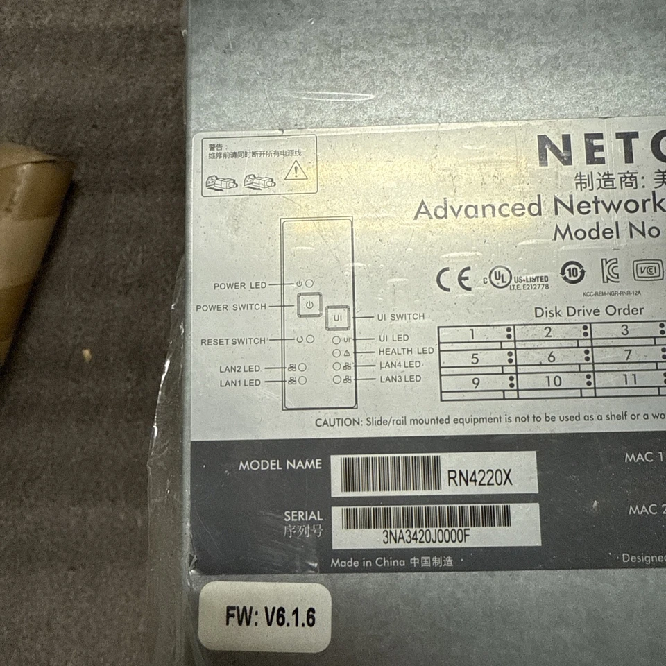 NETGEAR RNR-12A (RN4220X) 12-Bay Advanced Network Storage NO HDD* - Image 3 of 4