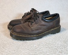 Dr Martens 8053 Brown Leather Original Oxford Lace Up Shoes Men Sz 9 AW004