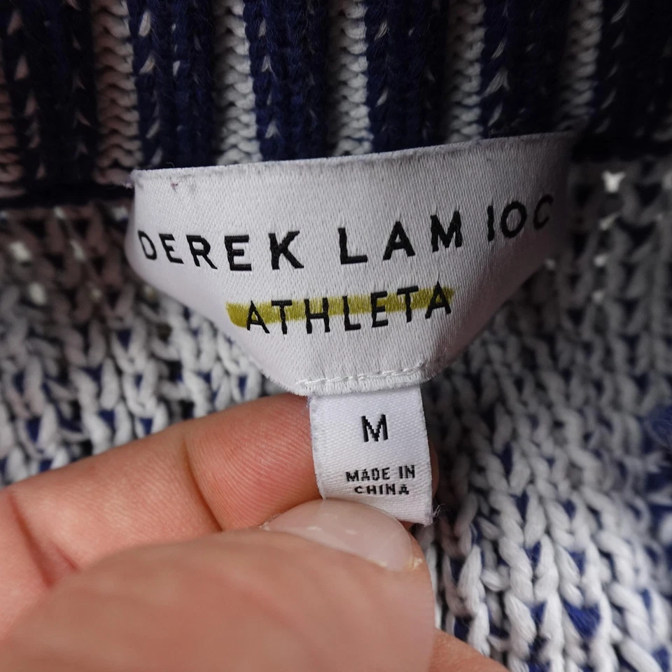 Cárdigan Athleta Mujer M Azul Derek Lam 10C Grueso Tejido Frente Abierto Envolvente Suéter Foto 3 de 4