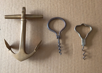 Antique Lot of Three Corkscrew Pocket Corkscrews