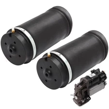3PCS Rear Suspension Spring Bag Air Compressor For Mercedes W251 R550 2006-2013