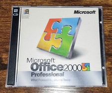 Microsoft Office 2000 Professional UPGRADE Edition w/ Product Key - 2 Discs