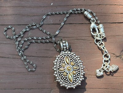Brighton Close To My Heart Gold & Silver Reversible Convertible Locket 16 