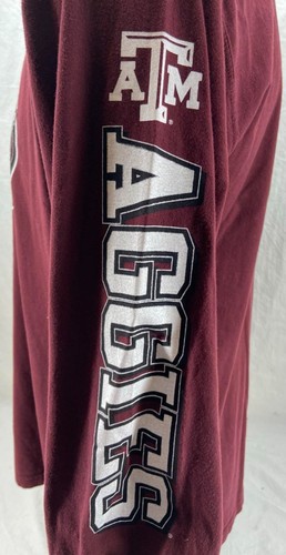 NEW Texas A&M Aggies Comfort Wash LS Burgundy Crew Neck Tee Shirt Men's L - Picture 6 of 8