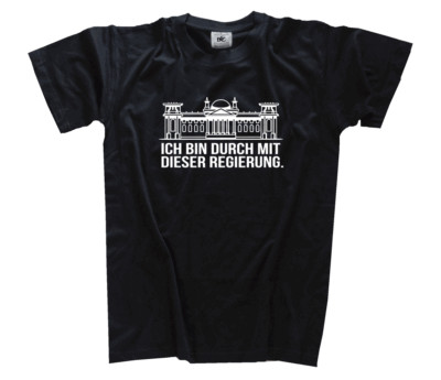 Ich bin durch mit dieser Regierung Aufwachen Wende blaues Wunder Protest T-Shirt