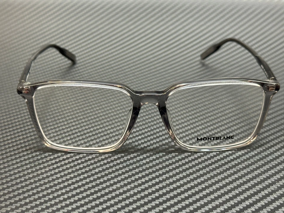 Gafas Mont Blanc MB0293OA 003 gris transparente para hombre medianas 54 mm Foto 2 de 4