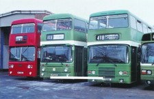 118m  6x4" Bus Photo - London Country.  Fleet no's. LR11, AN129 and AN116.