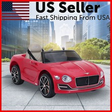 12V Kids Electric Ride on Car Toy Licensed Bentley Style LED Remote Control Car