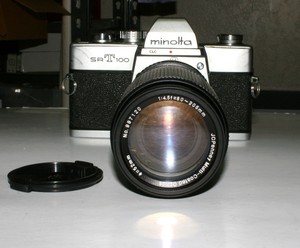 Minolta Srt100 35mm Slr Vintage Film Camera Jc Penney 80 5mm Telephoto Lens Ebay