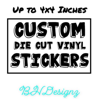 CUSTOM 4x4 Inch Decal - Send Logo or Graphic Cut Sticker Personalize Car Fridge 