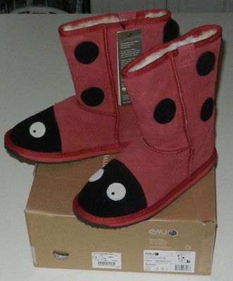 emu ladybug boots