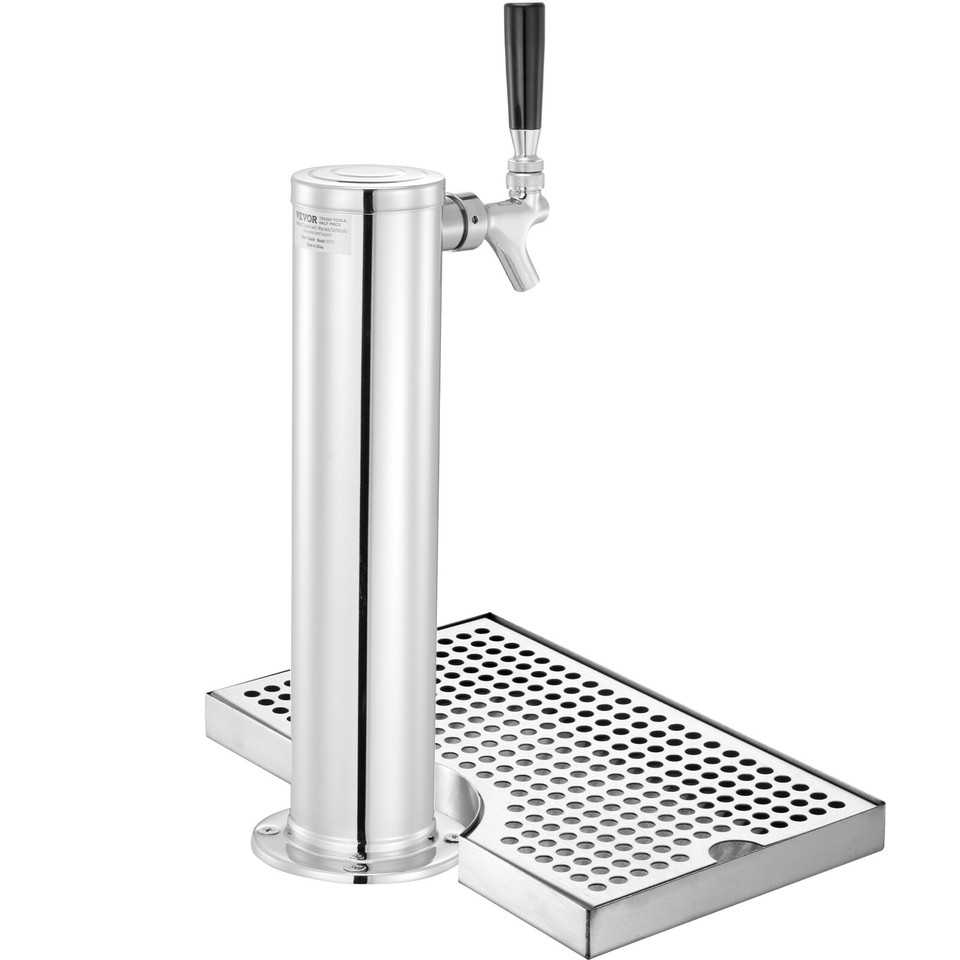 VEVOR Kegerator Tower Kit Single Tap Beer Conversion Kit with Beer Drip