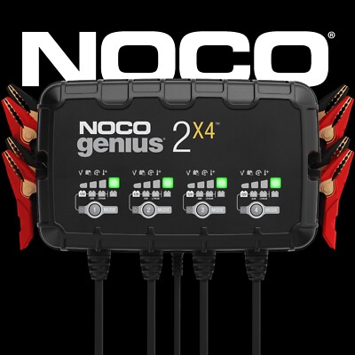 NOCO GENIUS2X4 4-Bank 8A (2A/Bank) 6V/12V Smart Battery Charger