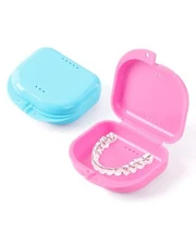 Dental Retainer Case W/Vent Holes Denture Storage Case Box Mouthguard Assorted
