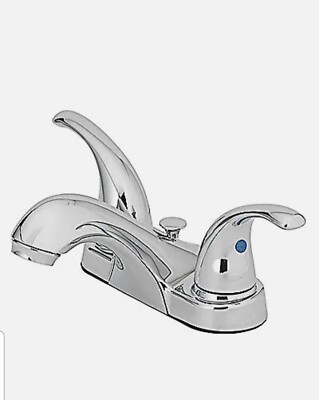 Lavatory Faucet With Pop-Up, Centerset, 2 Lever Handles, Chrome -67499W-6201