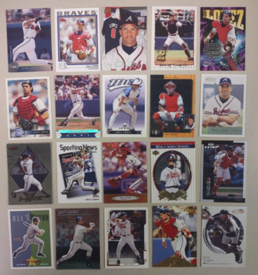 20 Card Lot of Different JAVY LOPEZ MLB Braves Must for any Collector! FREE S&H!