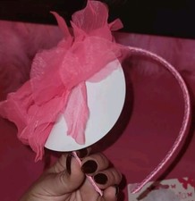FANCY BOW PINK RUFFLE BOW PINK GIRLS HEADBAND