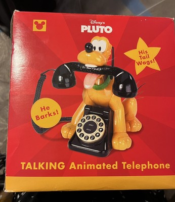 VINTAGE DISNEY PLUTO TALKING ANIMATED TELEPHONE ORIGINAL BOX W/ INSTRUCTION BOOK