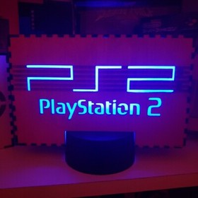 PlayStation 2 PS2 Console Custom Light Display Video Game Decor 16color w/remote