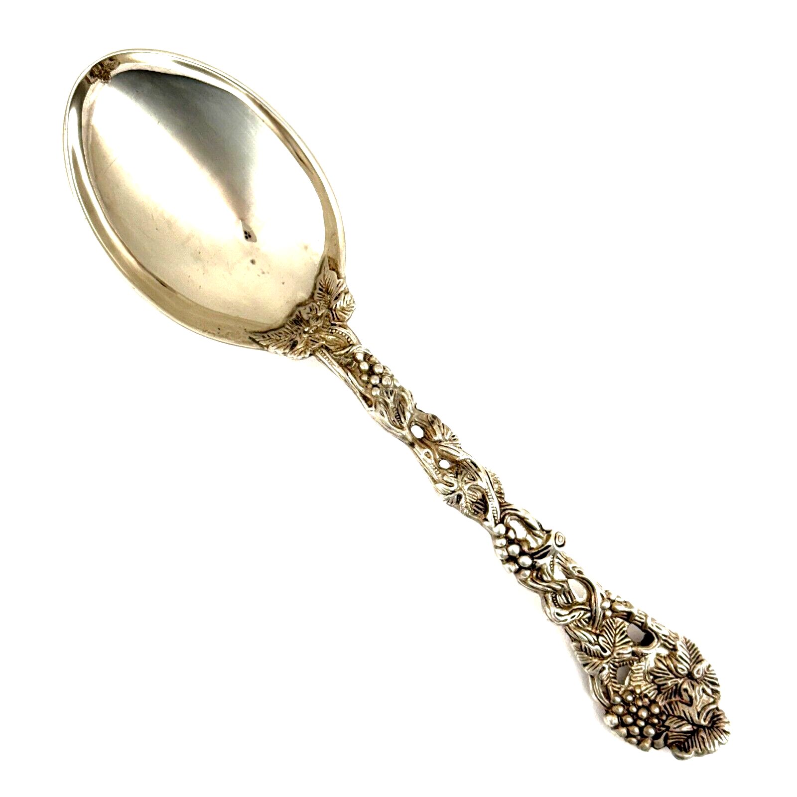 Godinger Silverplate Serving Spoon 10.75” Grape Vines