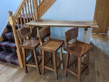 Bespoke Handmade Bar table and Stools- Great Condition