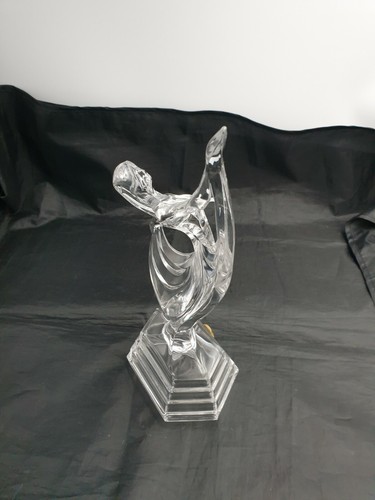 Royal Crystal Rock RCR Italy Clear Lead Crystal Art Deco Style Dancer Figurine - Picture 7 of 12