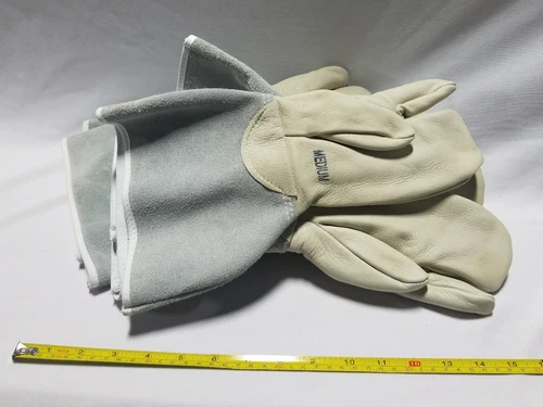 3prs, HUCK Cowhide Three-Finger Welding Mitt, glove, Medium, SKBAWA-B053