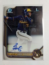 2022 Bowman Chrome Larry Ernesto 1st Auto CPA-LE prospect Brewers RC