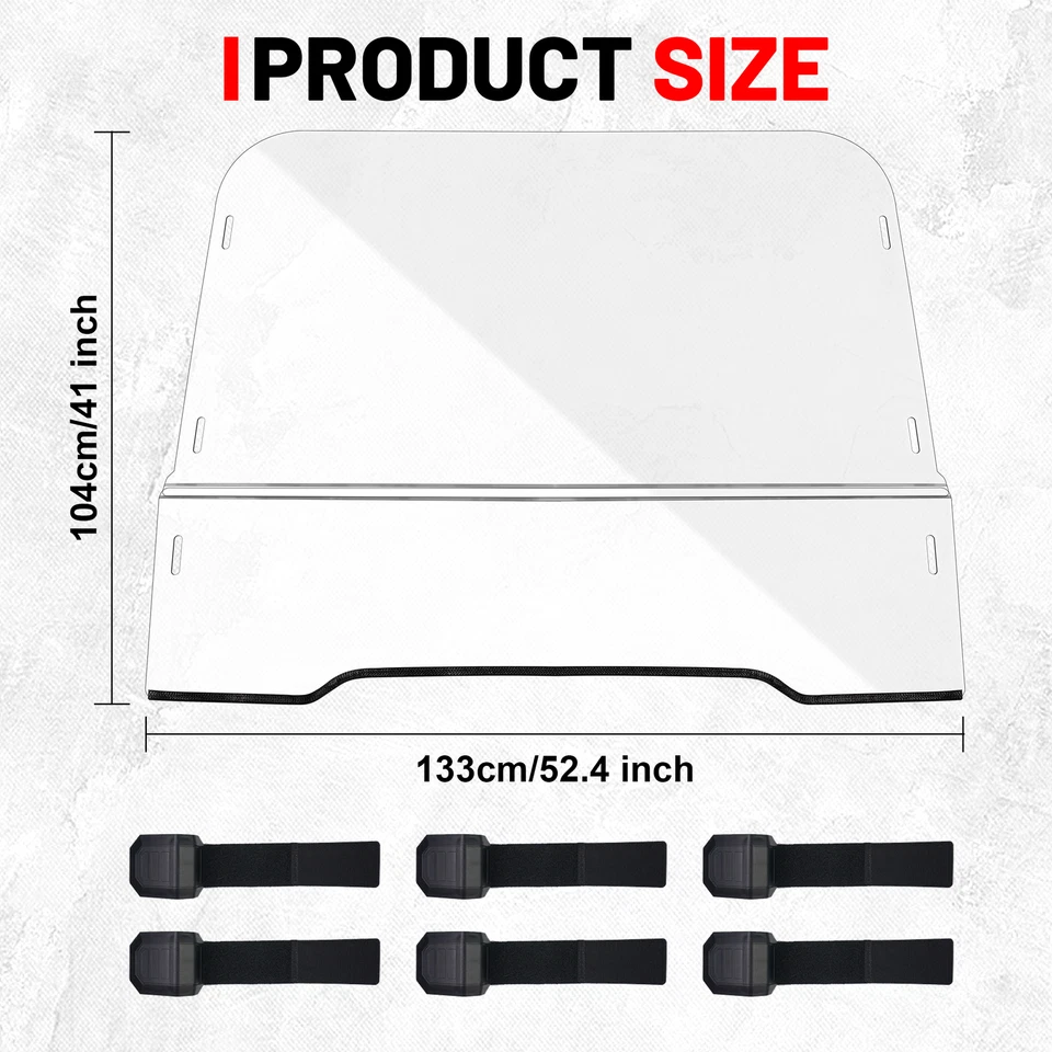 For Kawasaki Mule 3010 2003-2009 Front Folding Windshield Fold Up Window Clear - Image 2 of 4