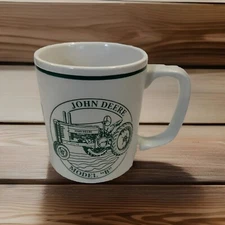 John Deere Mug Cup Coffee Tea Model 'B'  Tractor Farmer History Embossed Matte